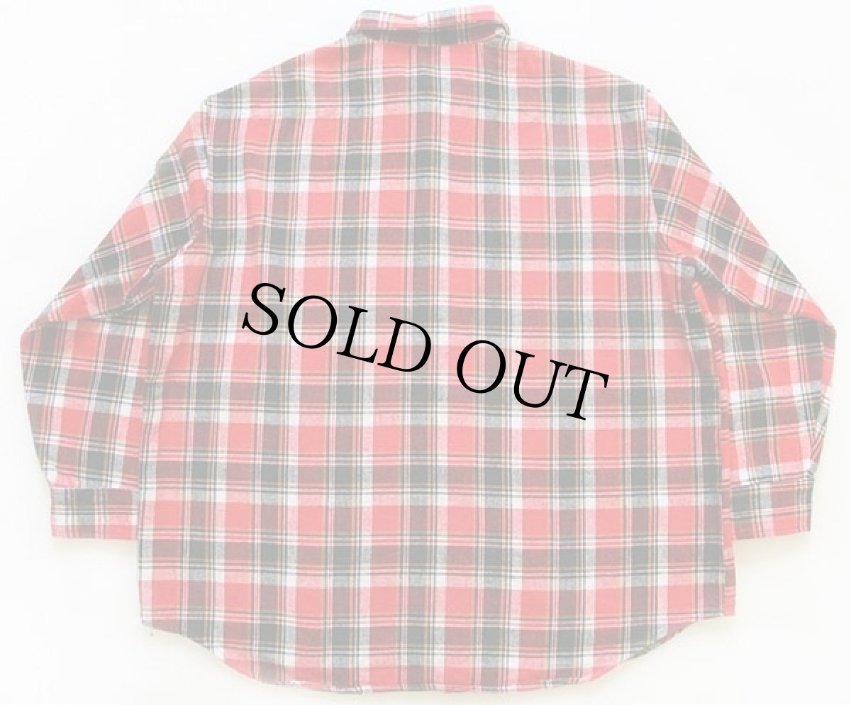 画像2: 70s JCPenney BIGMACビッグマック チェック コットン ライト フランネルシャツ XL (2)