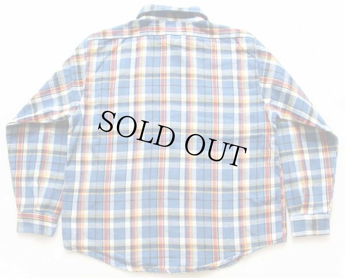 画像2: 80s USA製 Mr.Leggs チェック コットン フランネルシャツ XL (2)