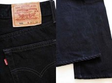 画像3: 90s USA製 Levi'sリーバイス 501 ブラック デニムパンツ w30 L34 (3)