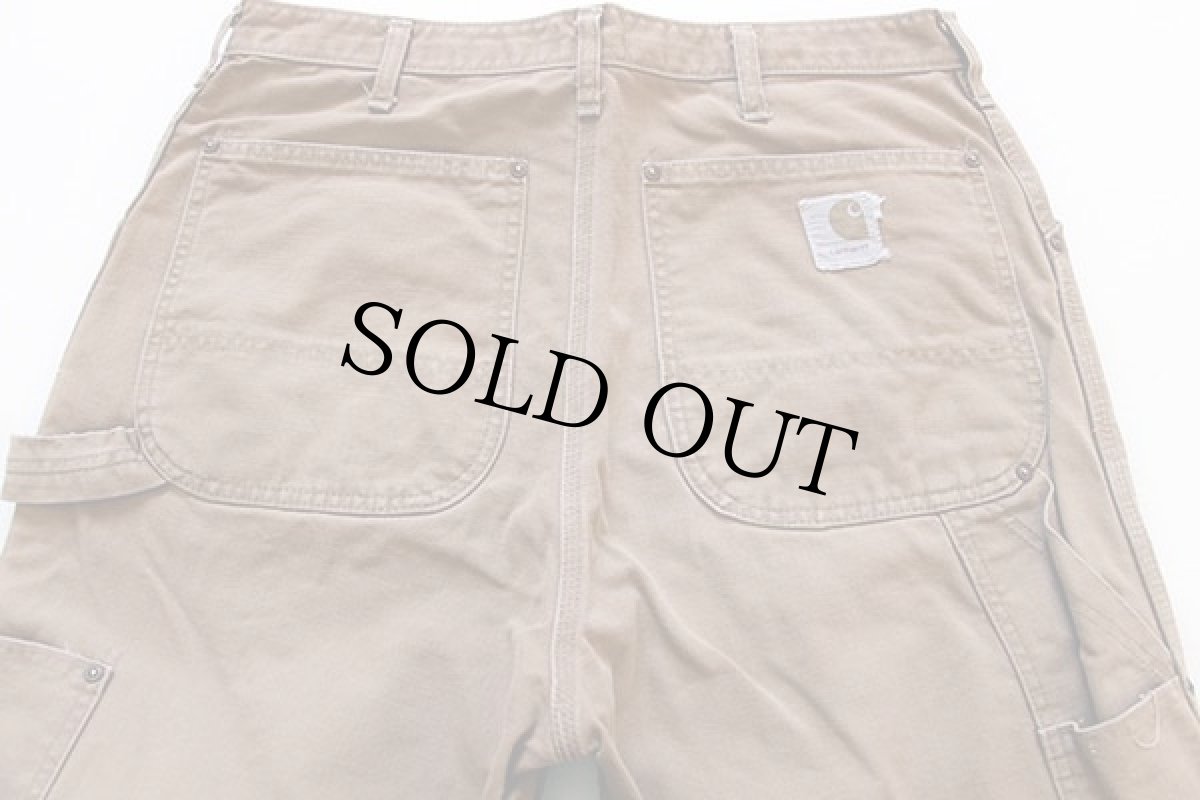 画像3: 70s carharttカーハート ダック地 ダブルニー ペインターパンツ 茶 w35 (3)