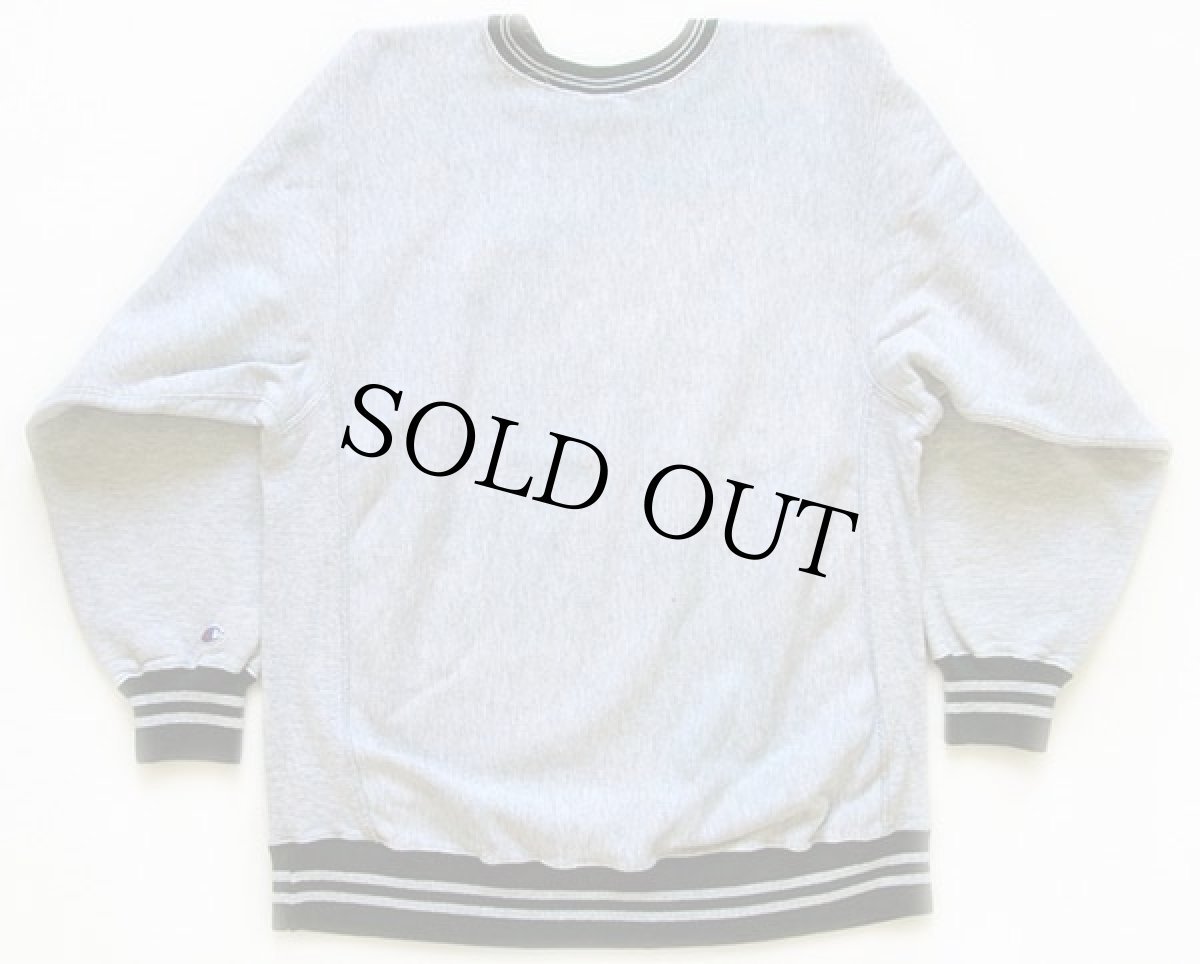 画像2: 90s USA製 Championチャンピオン UWGB BASKETBALL 三段中抜き リブライン リバースウィーブ スウェット 杢グレー L (2)