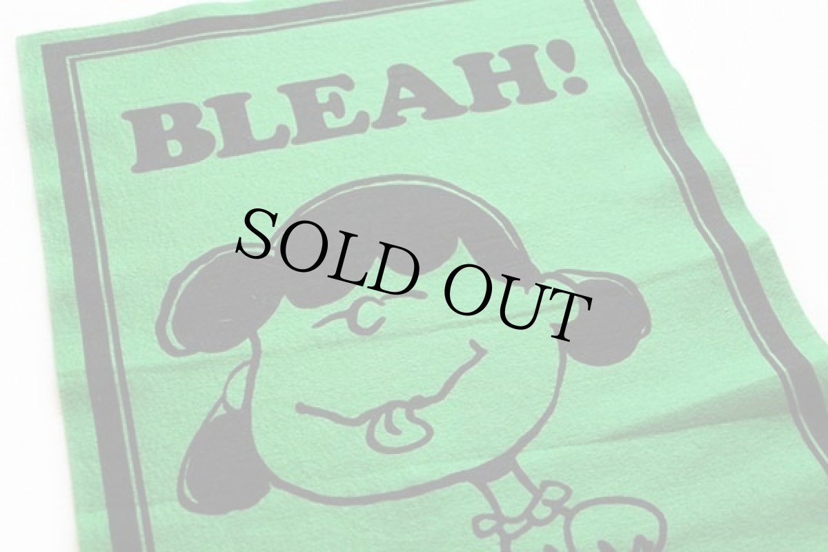 画像3: 70s PEANUTS LUCYルーシー BLEAH! フェルト ペナント 緑★スヌーピー (3)