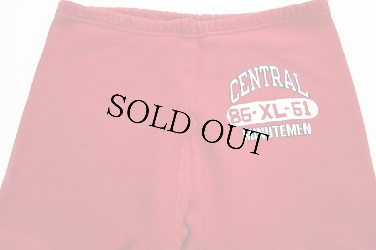 画像3: 80s USA製 Championチャンピオン CENTRAL MINUTEMEN リバースウィーブ スウェットパンツ 赤 XL (3)