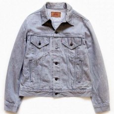 画像1: 80s USA製 Levi'sリーバイス 70506 グレー デニムジャケット 4ポケット 40R (1)