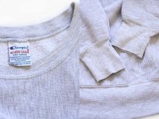 画像3: 90s USA製 Championチャンピオン 無地 目無し リバースウィーブ スウェット 杢グレー XXXL★特大 ブランク (3)