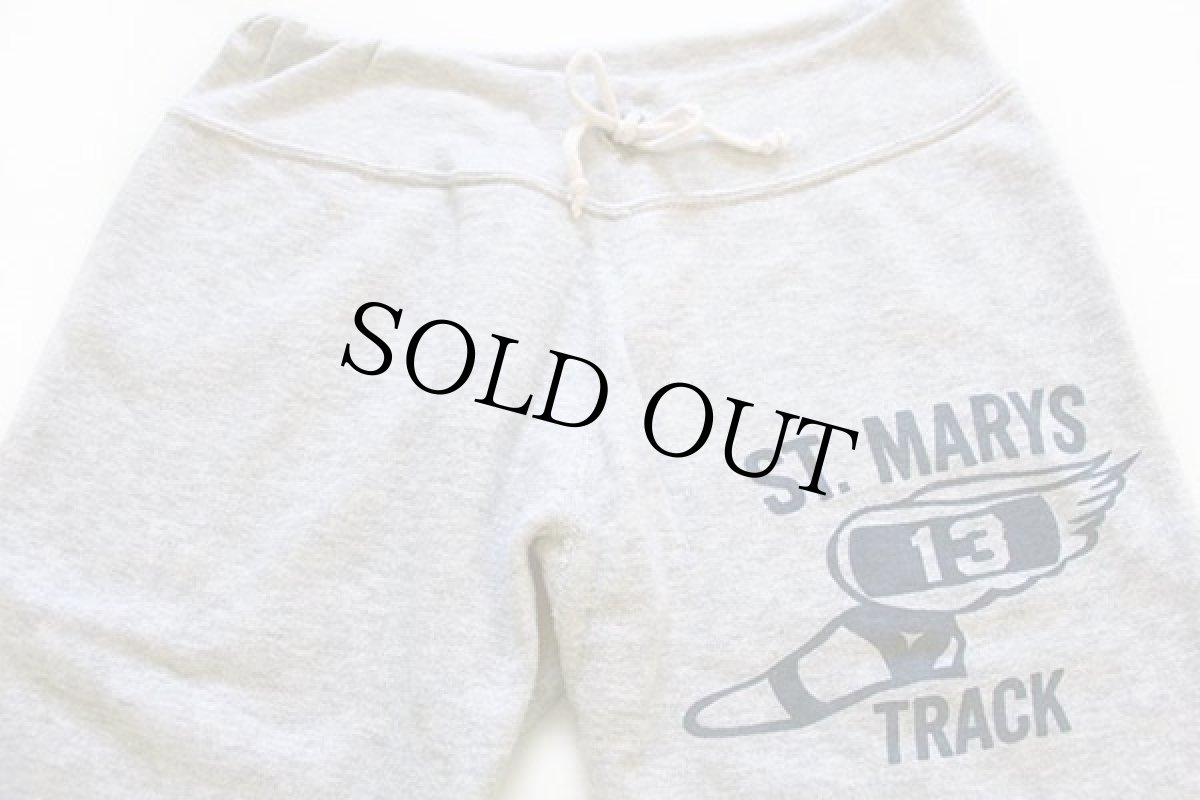 画像2: 60s SOUTHERN ATHLETIC ST.MARYS 13 TRACK ウイングフット 三段中抜き スウェットパンツ 杢グレー M (2)