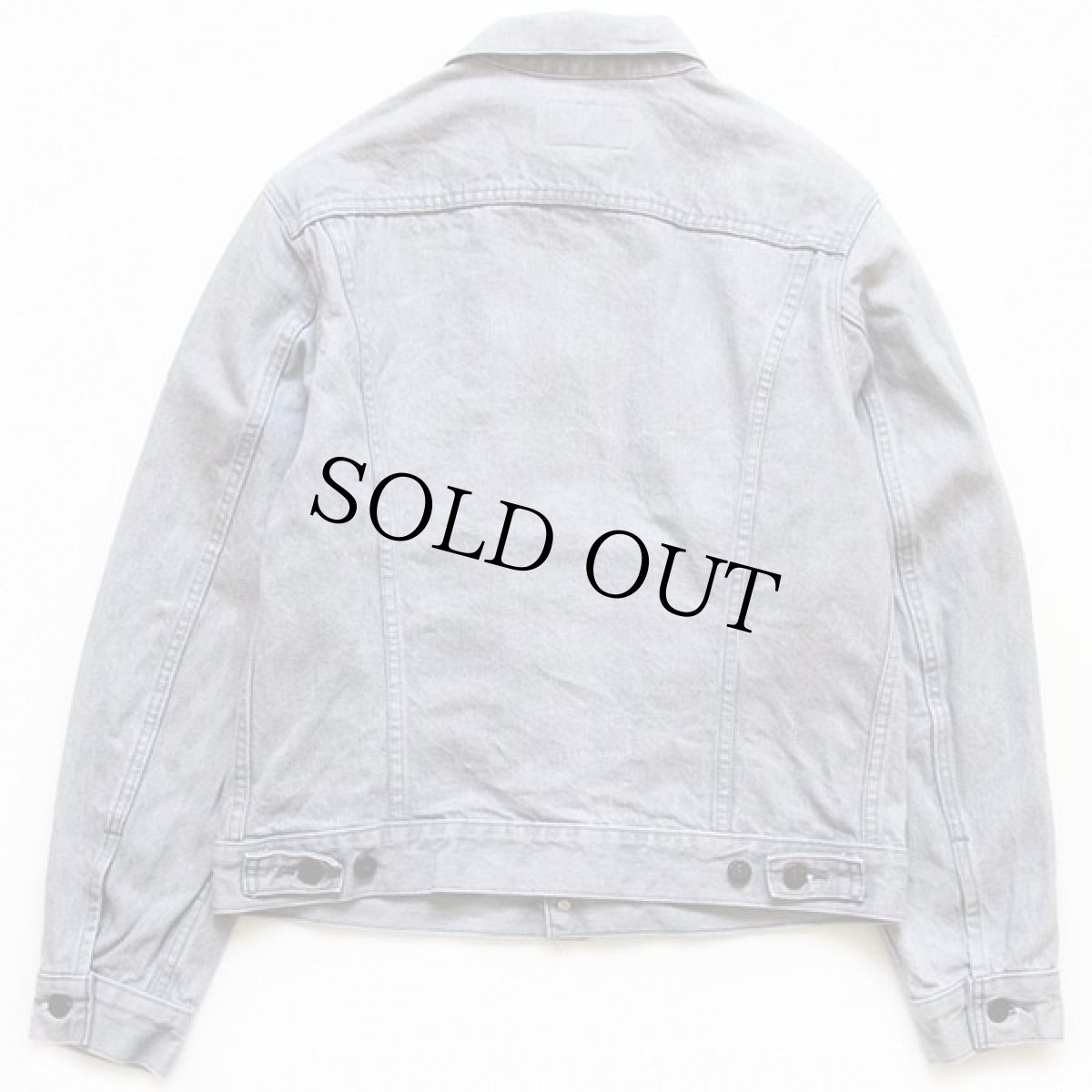 画像2: 80s USA製 Levi'sリーバイス 70506 グレー デニムジャケット 4ポケット 40R (2)