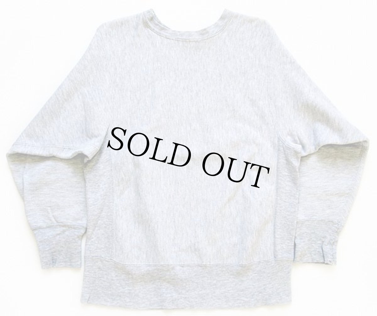 画像2: 80s USA製 Championチャンピオン MICHIGAN STATE 染み込みプリント リバースウィーブ スウェット 杢グレー M (2)