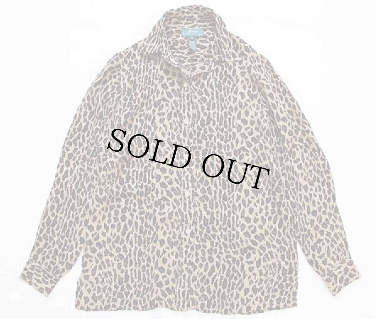 画像2: LAUREN ラルフローレン レオパード柄 シルクシャツ&パンツ セット M (2)