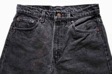 画像2: 90s USA製 Levi'sリーバイス 505 ブラック デニムパンツ w33 L30 (2)