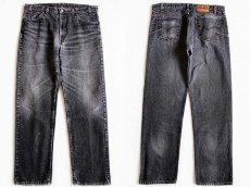 画像1: 90s USA製 Levi'sリーバイス 505-0259 先染め ブラック デニムパンツ w38 L32 (1)