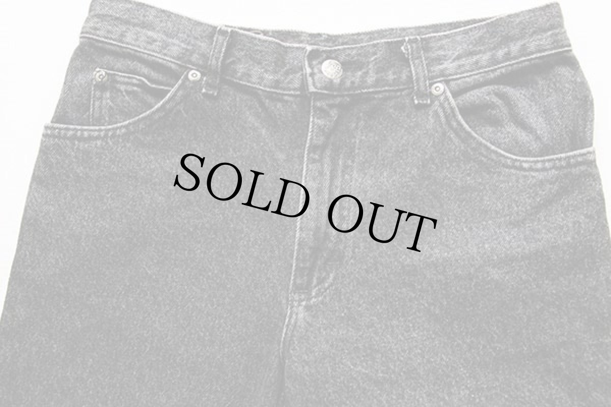 画像2: 90s USA製 Leeリー 209 先染め ブラック デニムパンツ w31 L30 (2)