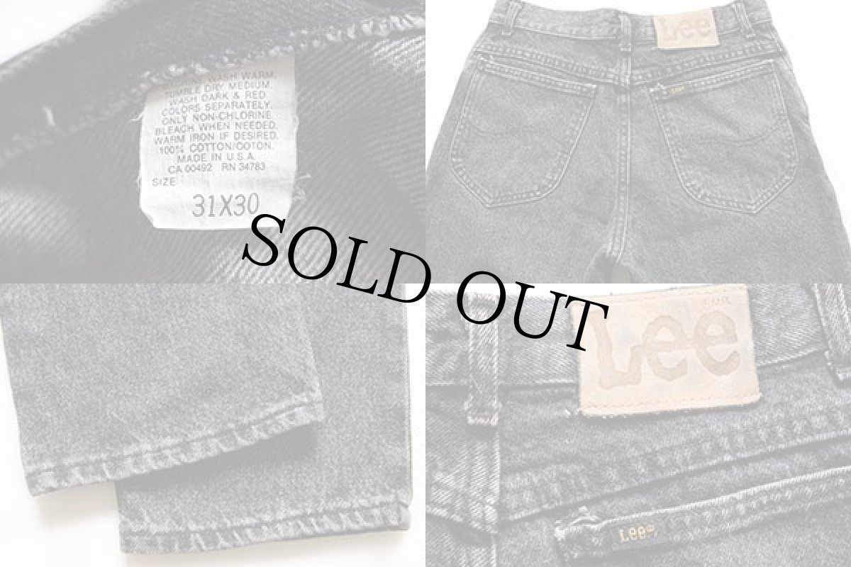 画像3: 90s USA製 Leeリー 209 先染め ブラック デニムパンツ w31 L30 (3)