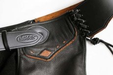 画像3: USA製 Peterbilt Le Doux Leather 切り抜き レザーチャップス 黒 25/42 (3)