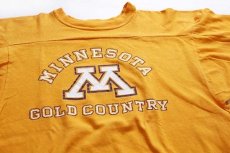 画像3: 70s USA製 Championチャンピオン MINNESOTA GOLD COUNTRY コットン フットボールTシャツ 黄 L (3)