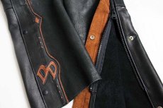 画像5: USA製 Peterbilt Le Doux Leather 切り抜き レザーチャップス 黒 25/42 (5)