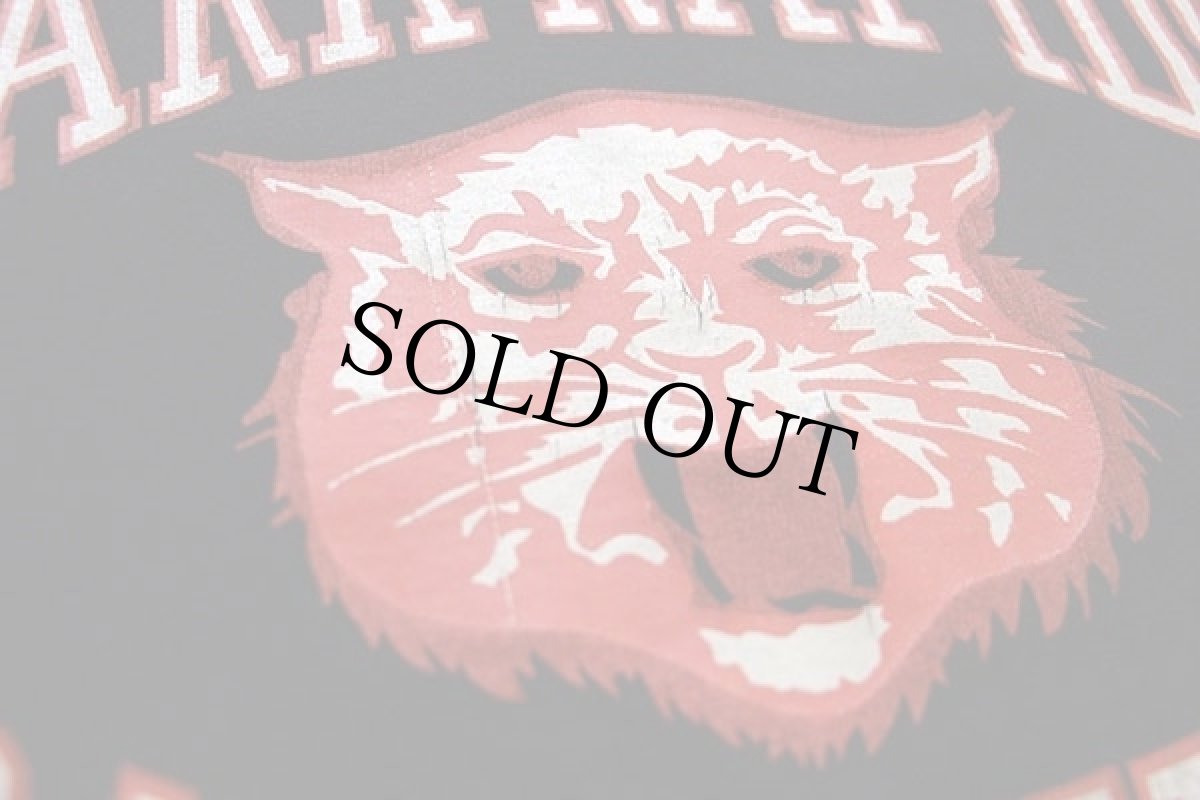 画像4: 80s UNKNOWN PARK RAPIDS PANTHERS フットボールTシャツ 黒 (4)