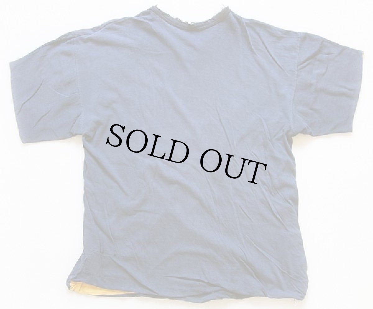 画像2: 70s USA製 Championチャンピオン ROCHESTER STATE JR.COLLEGE コットン リバーシブルTシャツ ボロ 紺×黄 M (2)