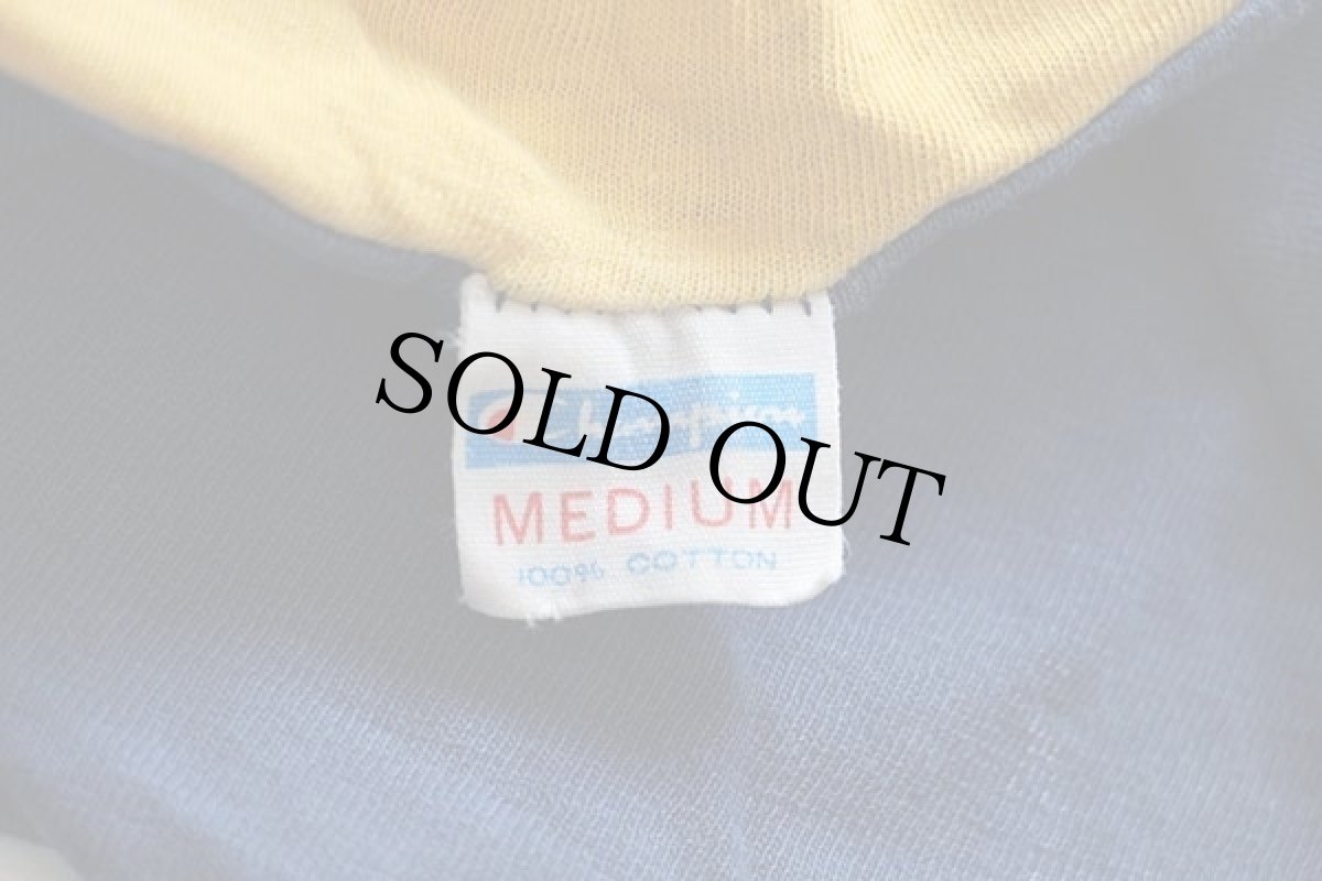 画像6: 70s USA製 Championチャンピオン ROCHESTER STATE JR.COLLEGE コットン リバーシブルTシャツ ボロ 紺×黄 M (6)