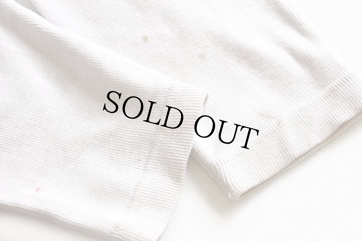 画像5: 50s 75 ナンバリング 両面 染み込みプリント コットン フットボールTシャツ 白 (5)