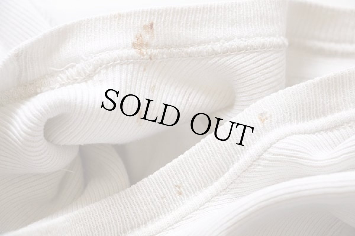 画像8: 50s 75 ナンバリング 両面 染み込みプリント コットン フットボールTシャツ 白 (8)