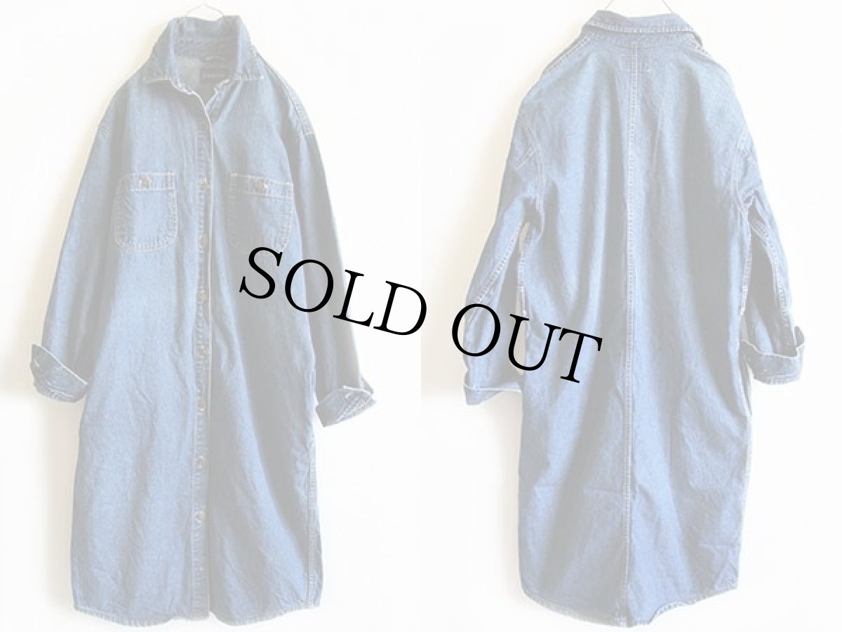 画像2: 80s USA製 Calvin Kleinカルバンクライン デニム シャツワンピース M (2)