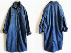 画像2: 80s USA製 Calvin Kleinカルバンクライン デニム シャツワンピース M (2)