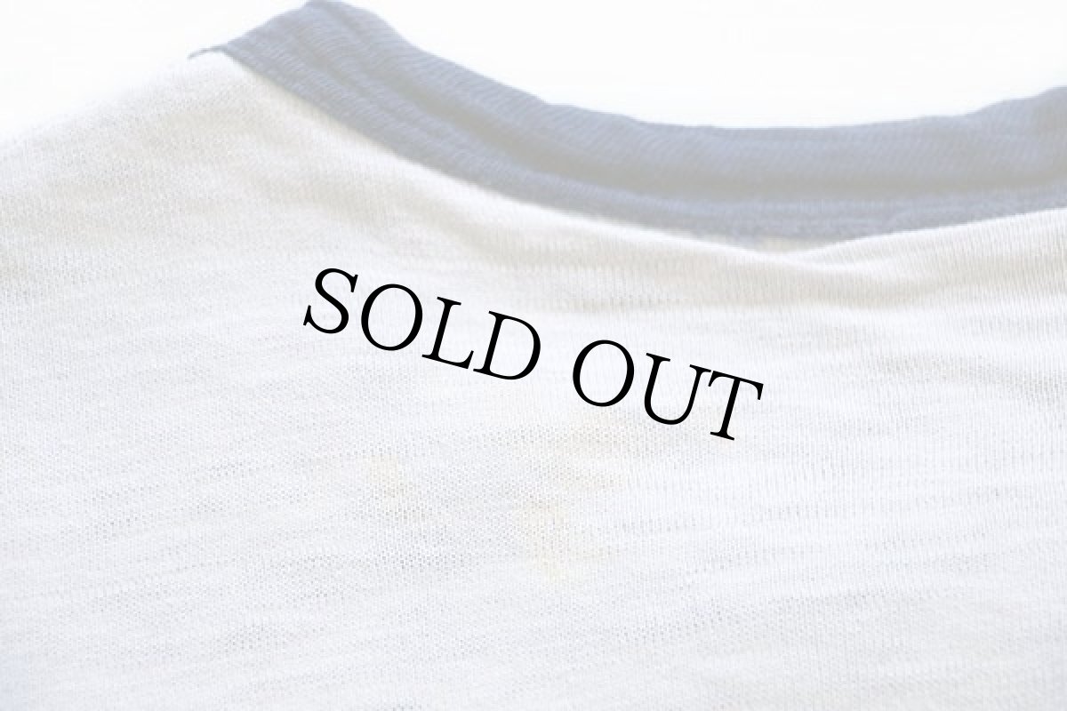 画像8: 60s CHAMPIONチャンピオン プロダクツ SPRINGFIELD 370 染み込みプリント コットン リバーシブルTシャツ ライトグレー×紺 (8)