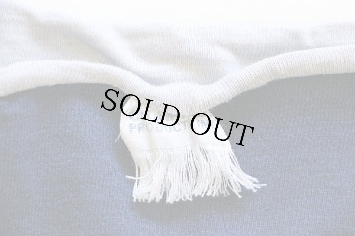 画像6: 60s CHAMPIONチャンピオン プロダクツ SPRINGFIELD 370 染み込みプリント コットン リバーシブルTシャツ ライトグレー×紺 (6)