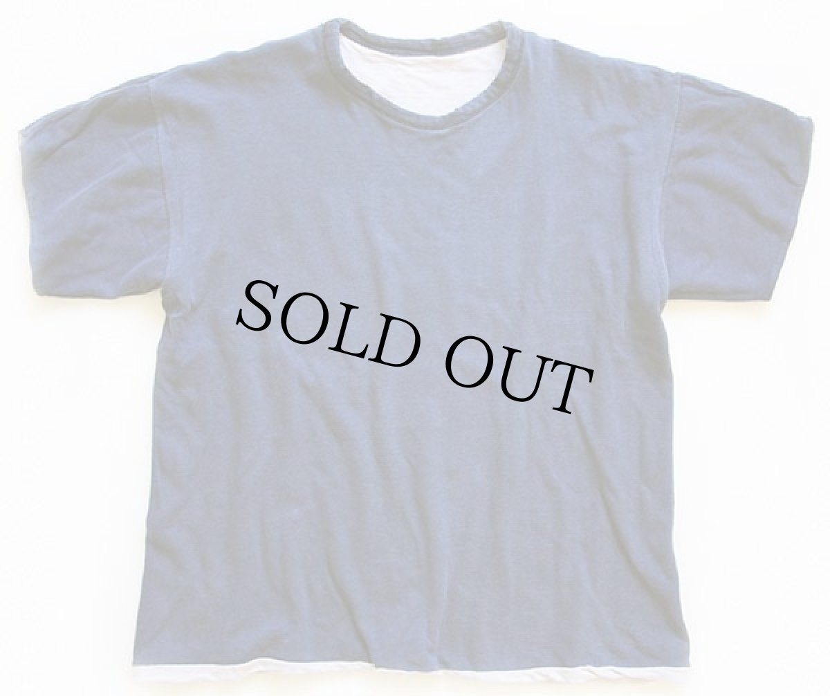 画像3: 60s CHAMPIONチャンピオン プロダクツ SPRINGFIELD 370 染み込みプリント コットン リバーシブルTシャツ ライトグレー×紺 (3)