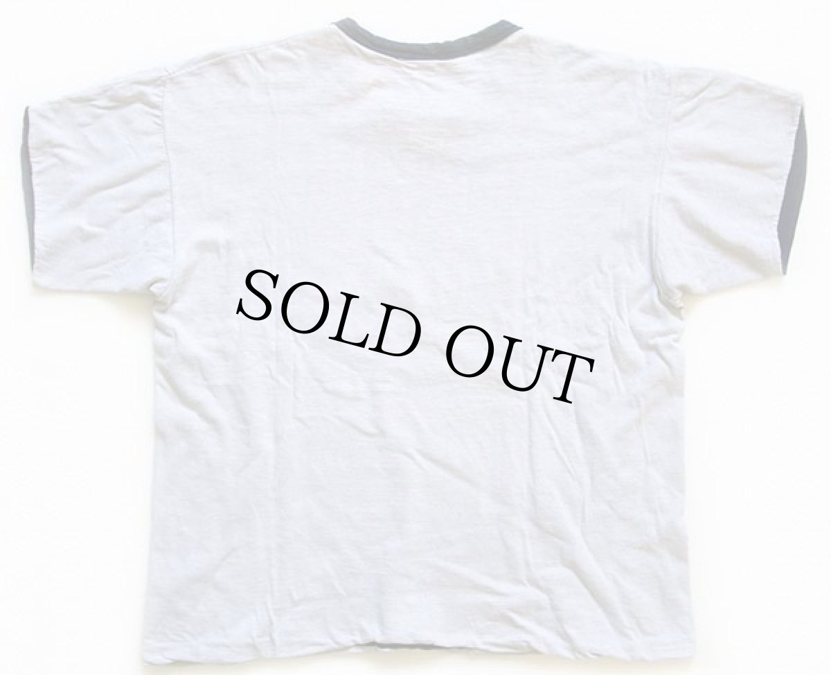 画像2: 60s CHAMPIONチャンピオン プロダクツ SPRINGFIELD 370 染み込みプリント コットン リバーシブルTシャツ ライトグレー×紺 (2)