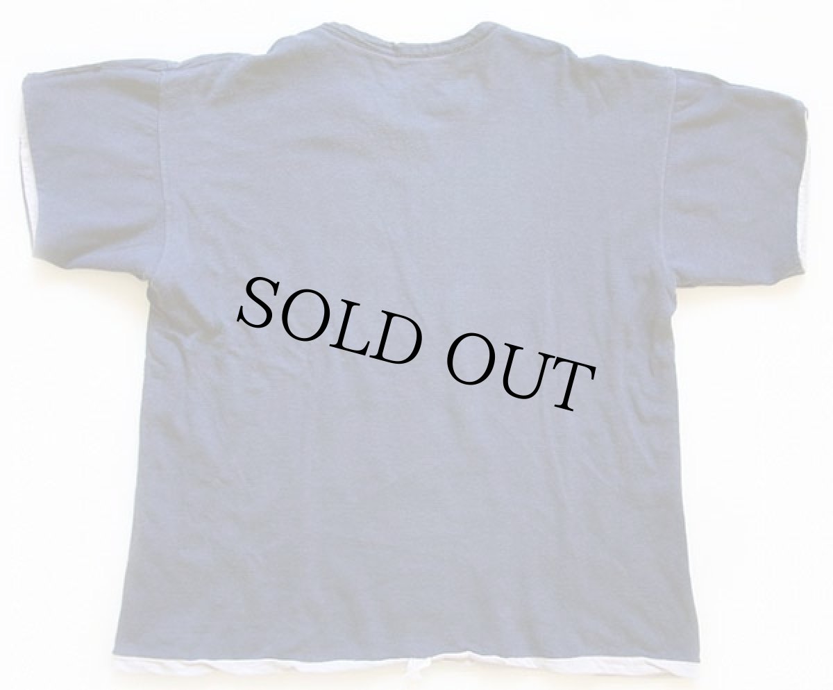 画像4: 60s CHAMPIONチャンピオン プロダクツ SPRINGFIELD 370 染み込みプリント コットン リバーシブルTシャツ ライトグレー×紺 (4)