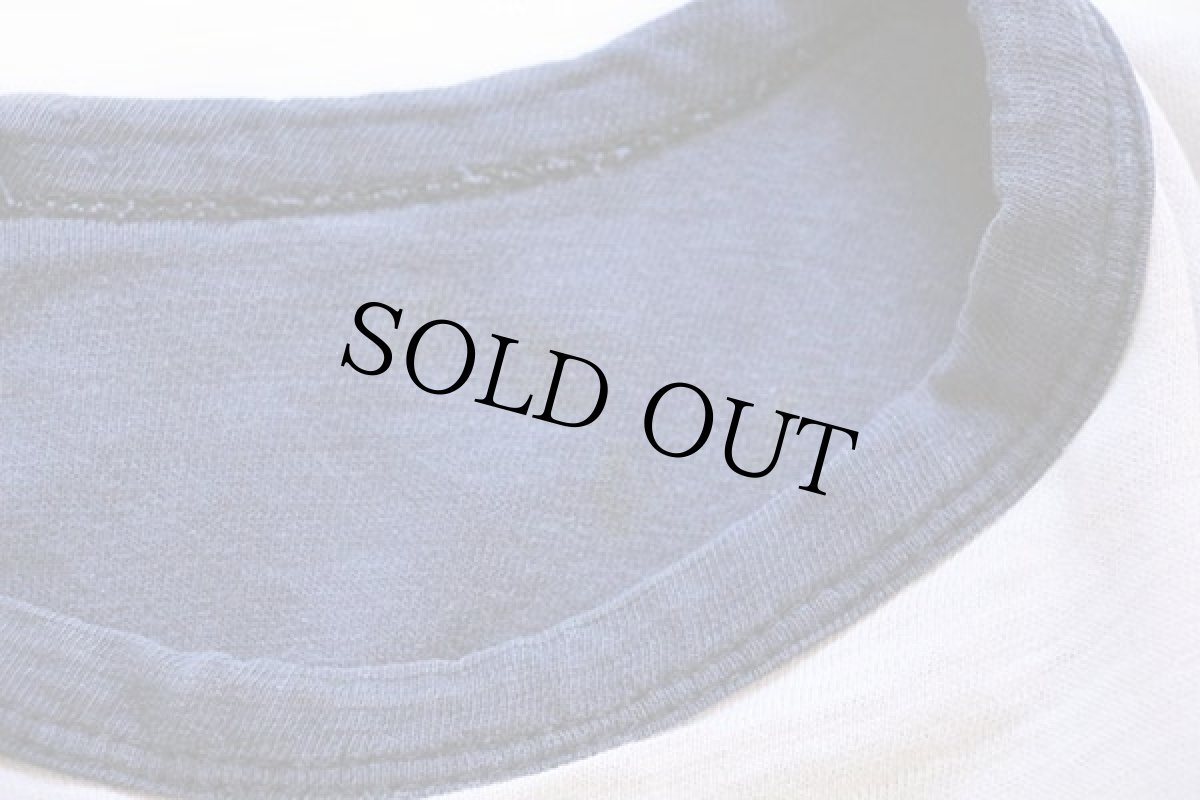 画像7: 60s CHAMPIONチャンピオン プロダクツ SPRINGFIELD 370 染み込みプリント コットン リバーシブルTシャツ ライトグレー×紺 (7)