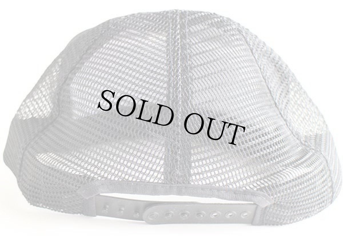 画像2: デッドストック★80s USA製 ABLE トラック 発泡プリント コーデュロイ×メッシュキャップ 黒 (2)