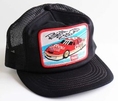 画像1: 80s USA製 NASCAR Coors Bill Elliott パッチ付き メッシュキャップ 黒 (1)