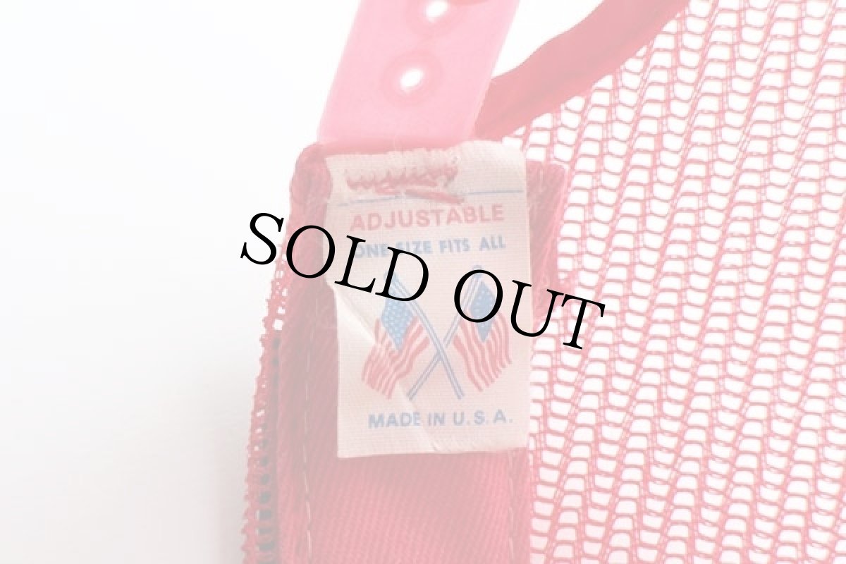 画像3: 80s USA製 AMC CHAMPION SPARK PLUG チャンピオン プラグ プリント メッシュキャップ 赤×白×黒 (3)