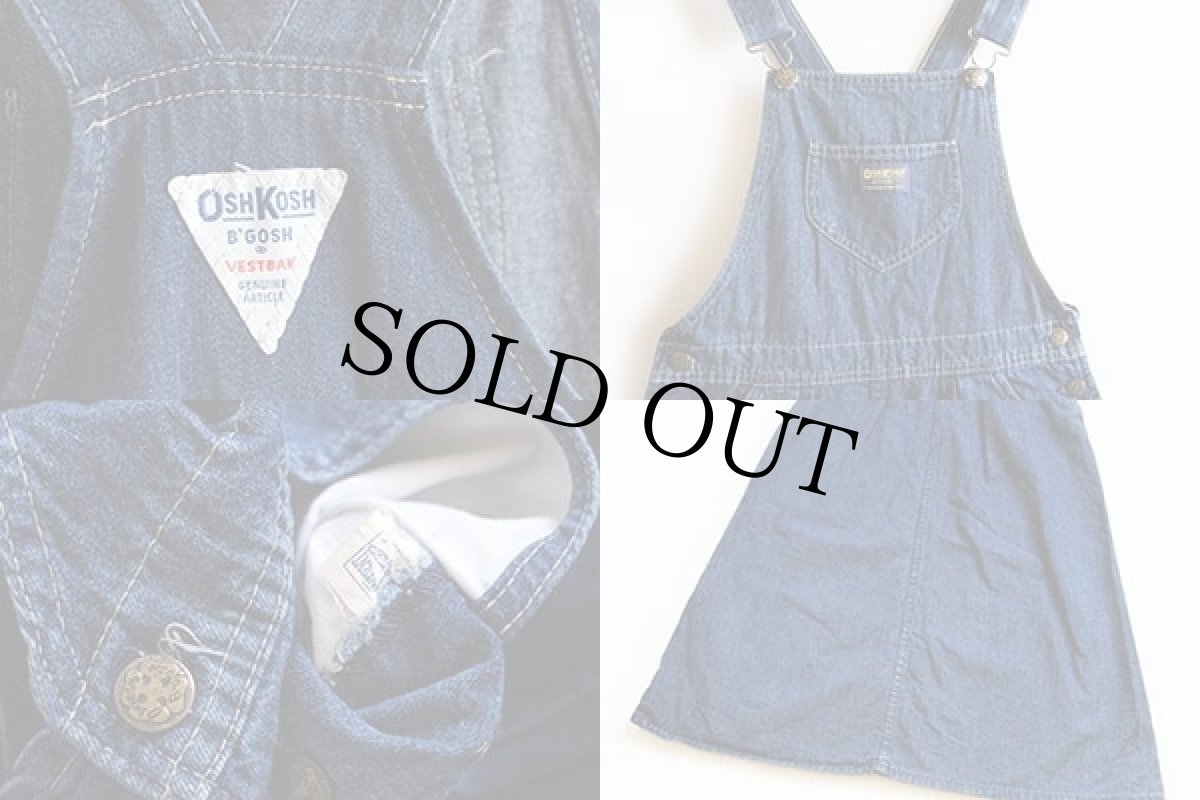 画像3: 80s USA製 OSHKOSH B'GOSH デニム サロペット スカート (3)