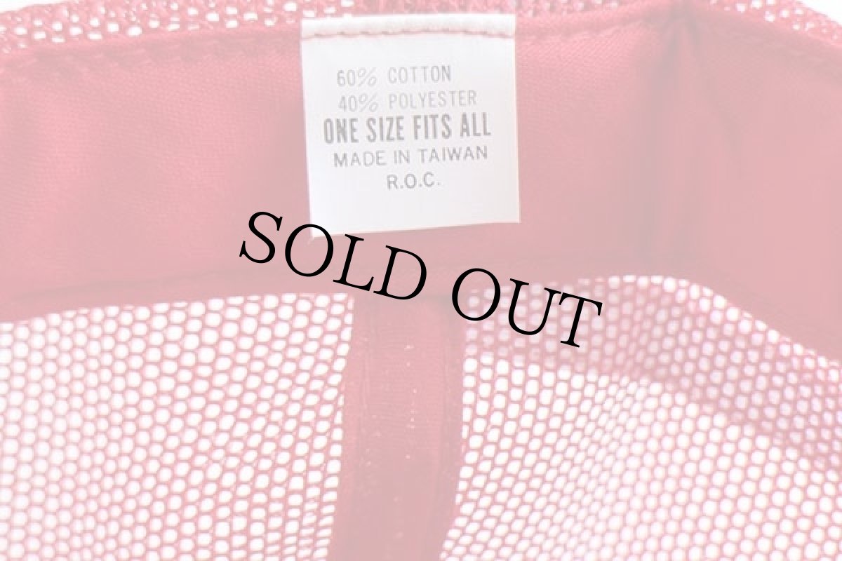 画像3: デッドストック★90s SUPERAMERICA パッチ付き ツートン メッシュキャップ 赤×白 (3)