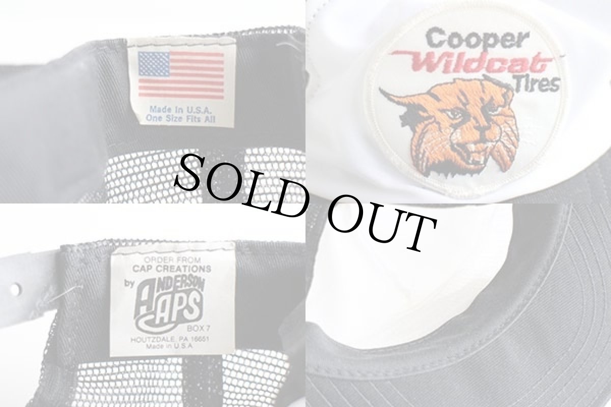 画像3: 80s USA製 Cooper Wildcat Tires パッチ付き メッシュキャップ 黒×白 (3)