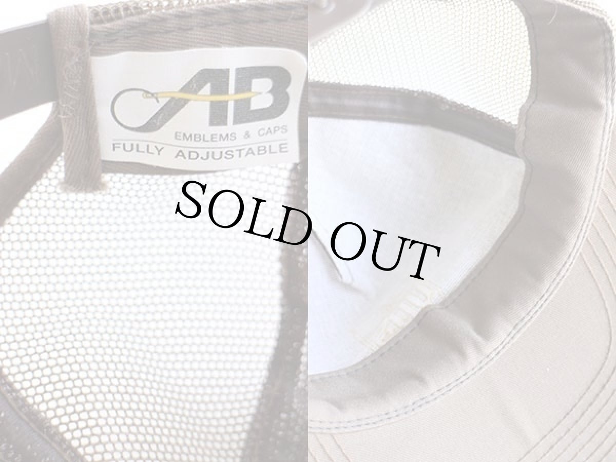 画像3: 90s USA製 UPS ロゴ刺繍 メッシュキャップ 茶 (3)