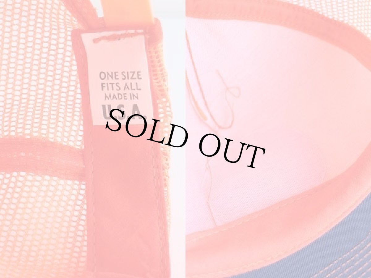 画像3: デッドストック★80s USA製 Tide RACING TEAM パッチ付き メッシュキャップ 蛍光オレンジ (3)