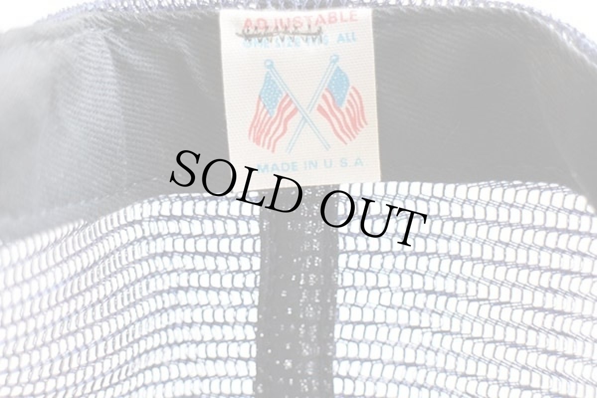 画像3: デッドストック★80s USA製 VALVOLINE 発泡プリント メッシュキャップ 紺 (3)