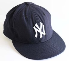 画像1: USA製 NEW ERA 59FIFTY MLB New York Yankees ニューヨーク ヤンキース ウール ベースボールキャップ 紺 (1)