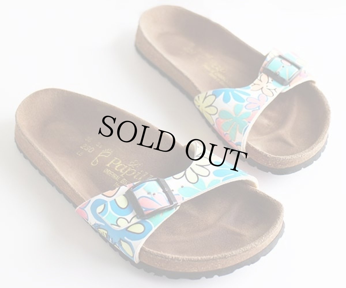 画像1: ドイツ製 Papillioパピリオ BIRKENSTOCKビルケンシュトック マドリッド フラワー柄 総柄 36/23★サンダル (1)