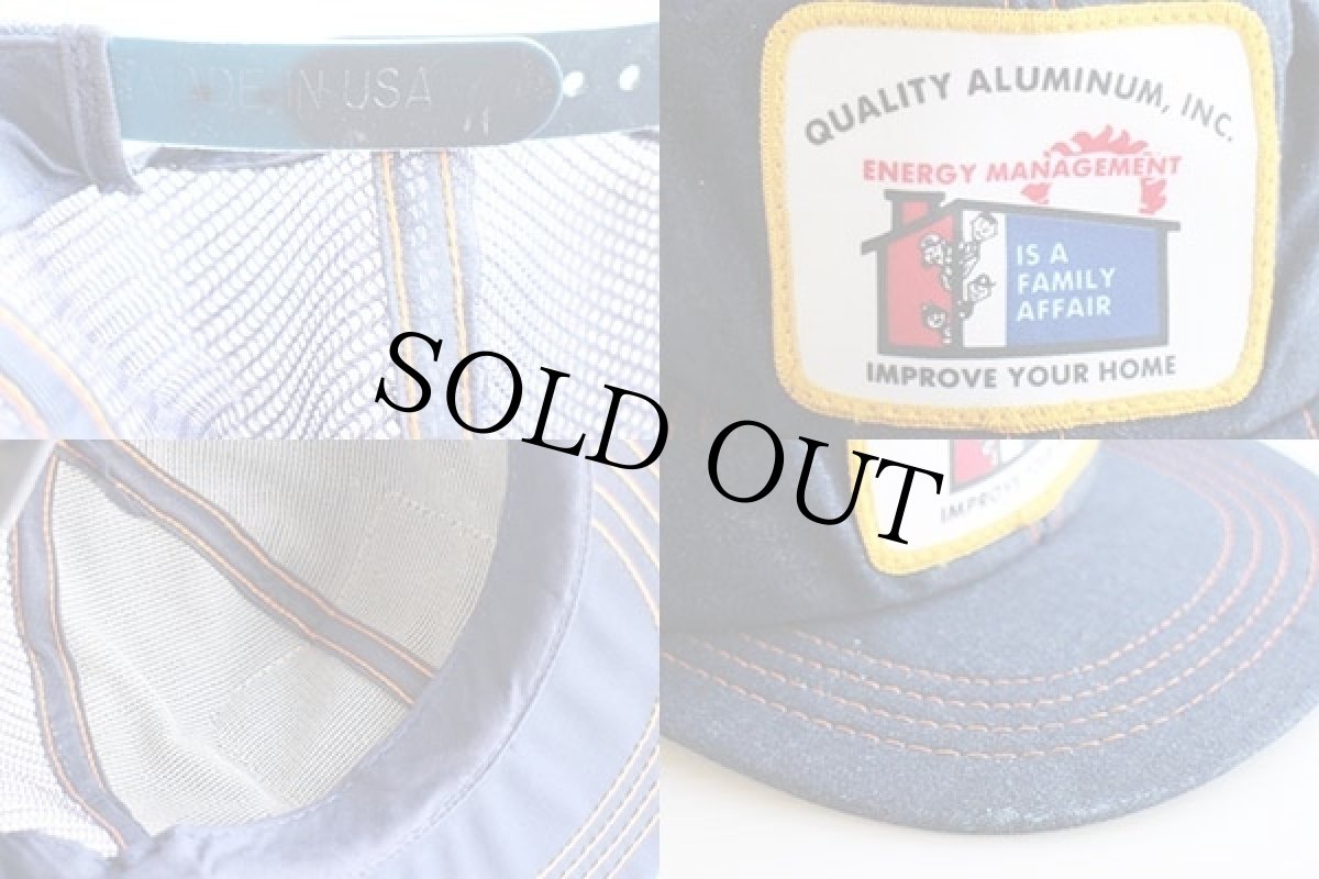 画像3: 80s USA製 QUALITY ALUMINUM,INC. パッチ付き デニム×メッシュキャップ 紺★B (3)