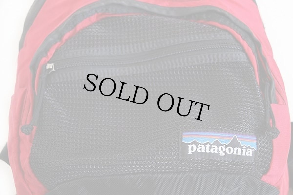 画像3: 00s USA製 patagoniaパタゴニア デカタグ ナイロン デイパック 赤×黒★リュックサック (3)