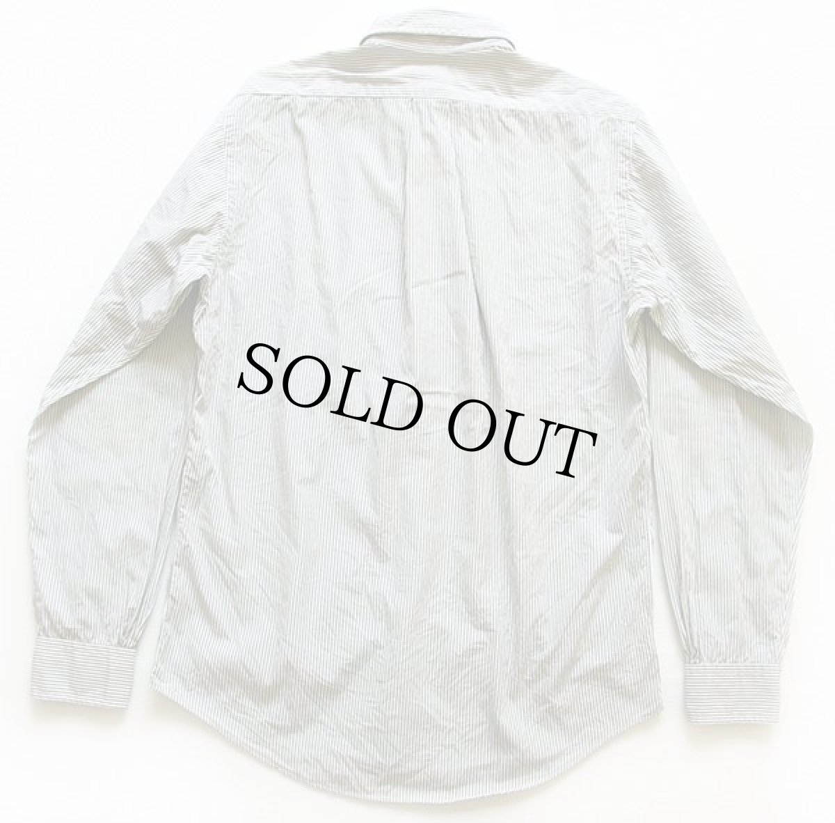 画像2: 90s USA製 Brooks Brothersブルックスブラザーズ Makers ストライプ ボタンダウン コットンシャツ 薄緑×白 14.5 (2)