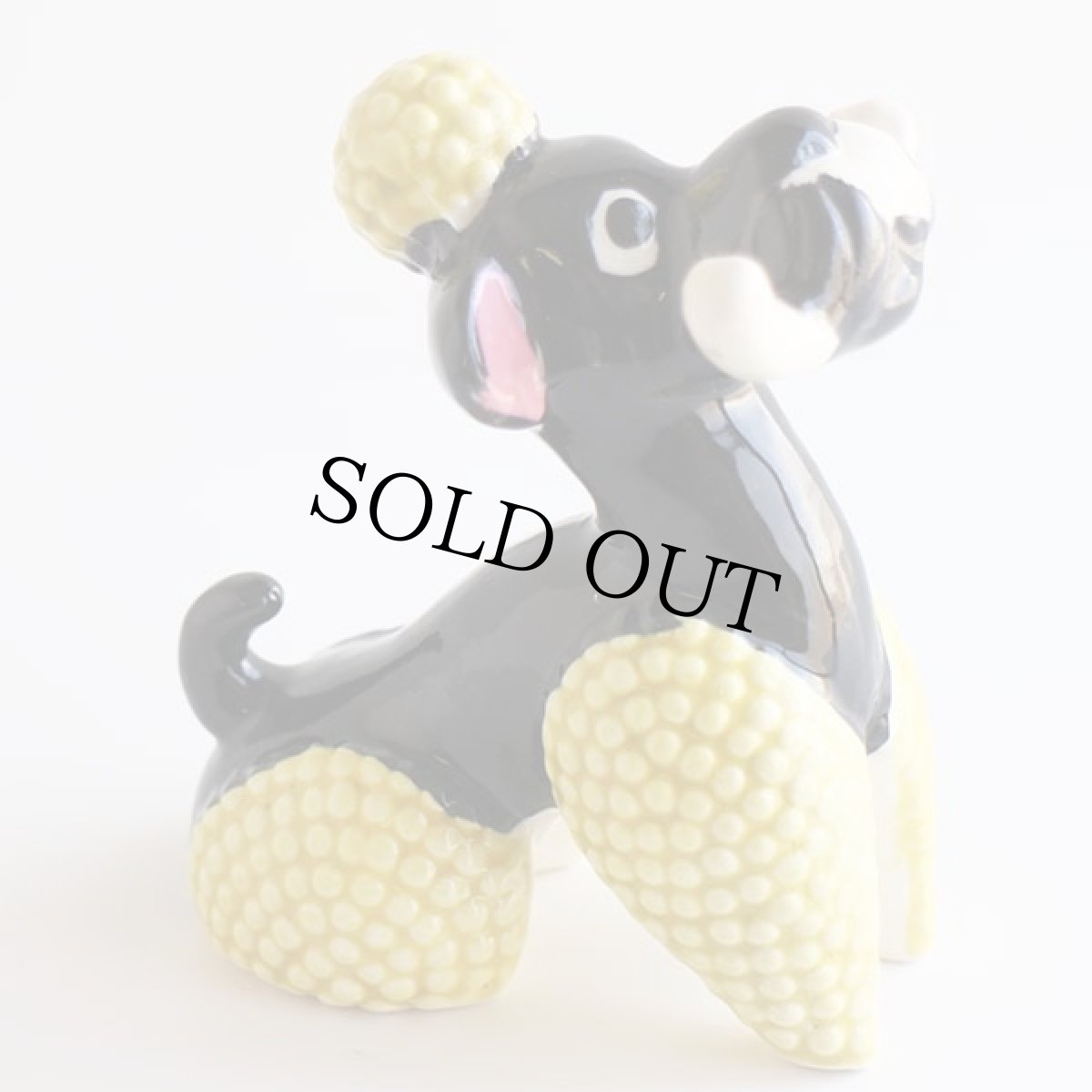 画像2: 50s 日本製 プードル ドッグ セラミック オブジェ (2)