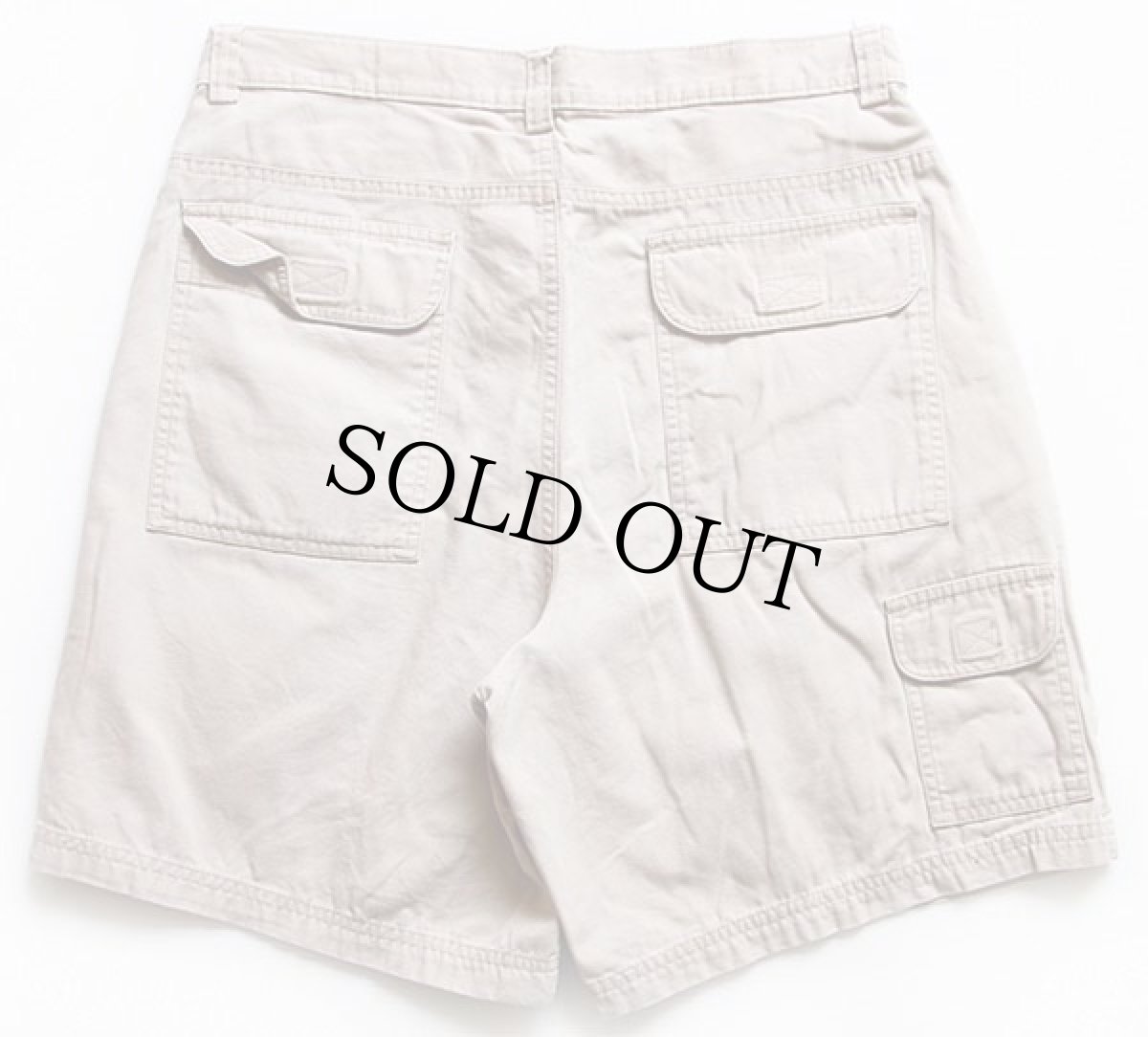 画像2: 90s EddieBauerエディーバウアー コットン ブッシュ ショートパンツ ベージュ w34★ショーツ (2)