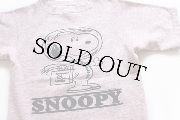 90s USA製 Hanes SNOOPY スヌーピー アストロノーツ 半袖スウェット